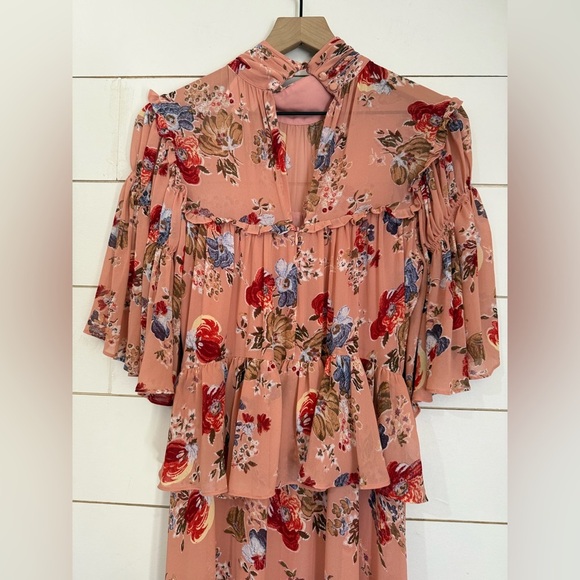 Cinq a Sept Jamie Georgette Floral Tiered Dress - Picture 9 of 13